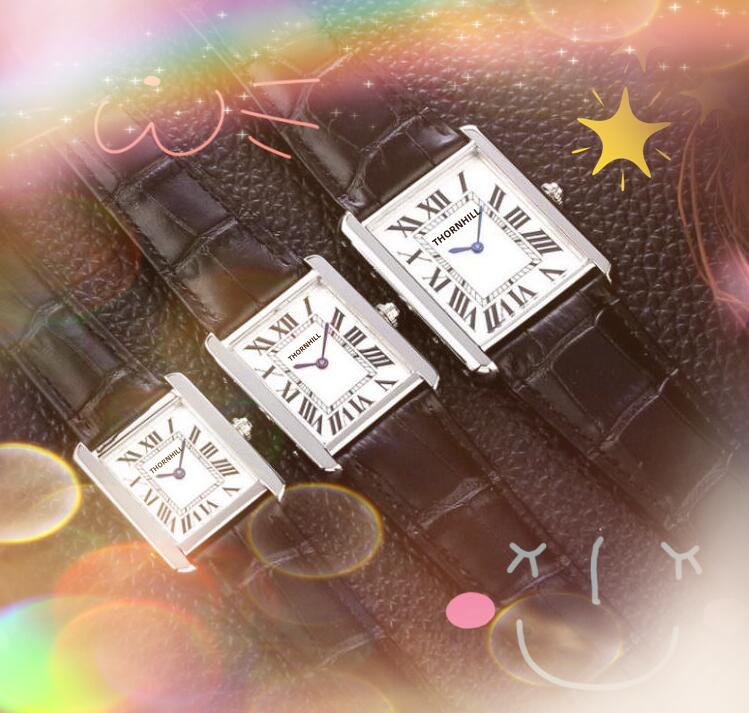 

women roman dial quartz fashion mens watches auto date men dress square tank series designer genuine leather belt Dress Party all the crime Clock Wristwatches, As pic