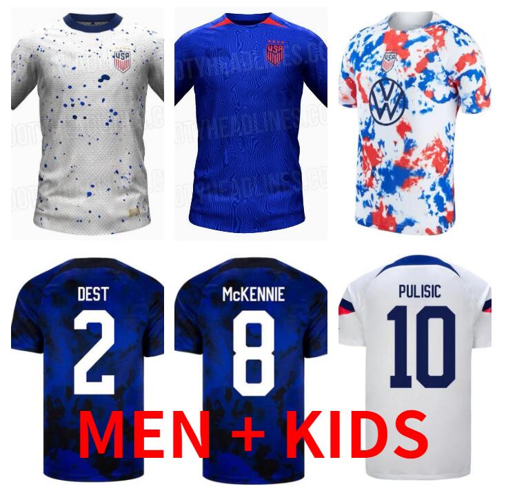 

2023 2024 PULISIC USAS MCKENNIE Soccer Jerseys ERTZ ALTIDORE 22 23 REYNA McKENNIE MORRIS DEST YEDLIN ADAMS America Football United States USMNT LLETGET Men Kids Kit, Kids size