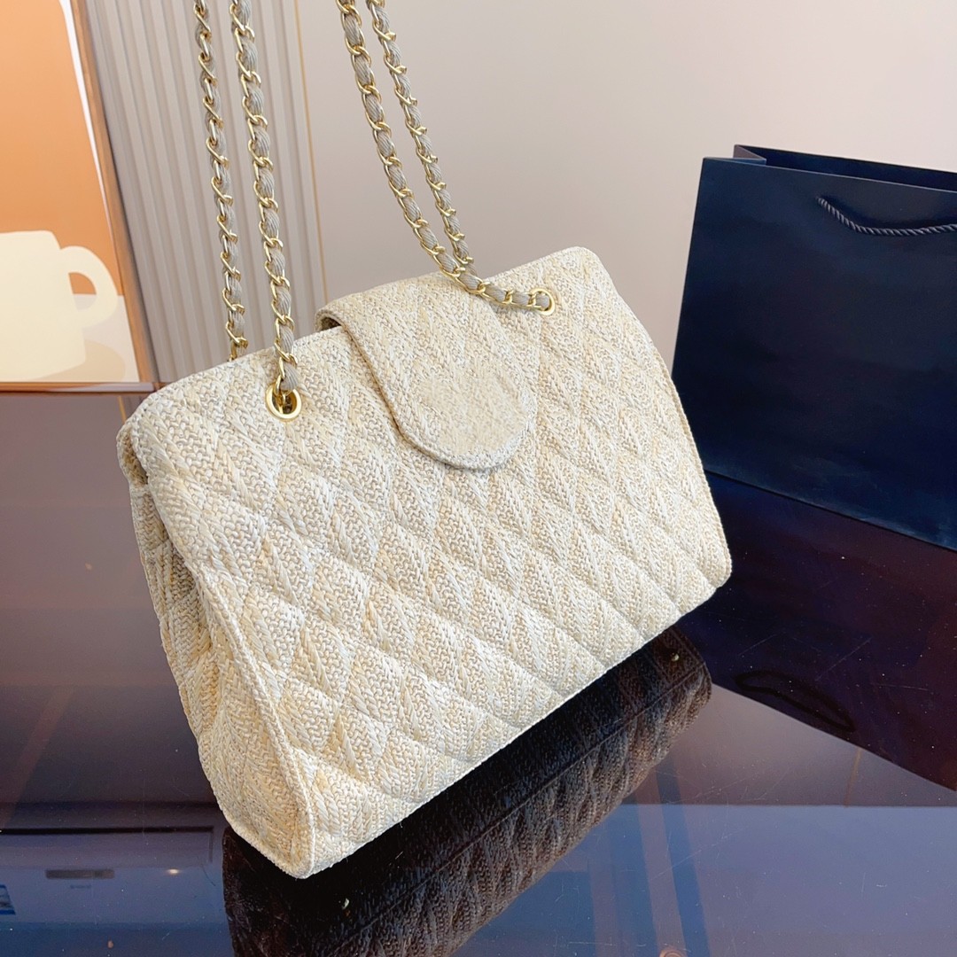 

Woven shopping bag Beach Bag Single Shoulder Bag Crossbody Bag Handbag Simple Ringer pattern bag Classic brand bag Fashion bag Leisure bag Travel bag, Customize