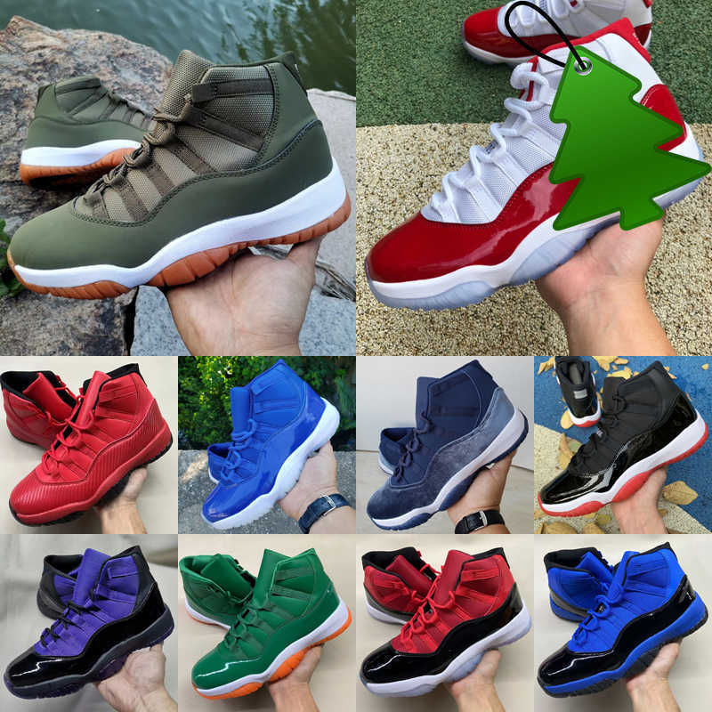 

Shoes Basketball Jumpman 11 Hyper Royal Blue Cool Grey Medium Olive XI Cherry Velvet Midnigh Navy Bred Yellow Metallic Silver 11s Gym Red Legend Blue Sport Sneakers, As photo 7