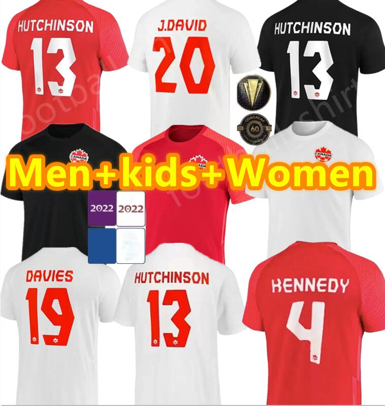

2022 Canada Soccer Jerseys DAVIES 22 23 maillots DAVID LARIN CAVALLINI EUSTAQUIO HOILETT HUTCHINSON UGBO football shirts BUCHANAN LARYEA men kids uniforms, Adult