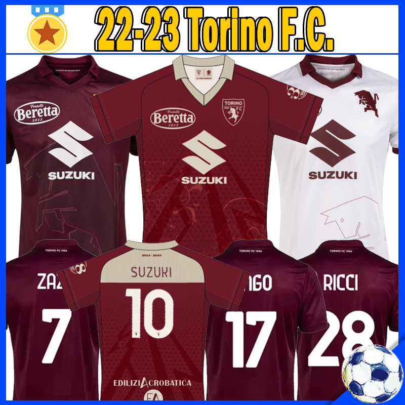 

22 23 Torino limited edition Soccer Jerseys 2022 2023 ZAZA T. SANABRIA LUKIC PELLEGRI SINGO RICCI SUZUKI Football Shirts Men Uniforms, Duling 22-23 special
