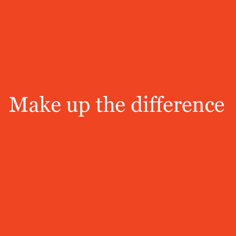 

Make up the difference for golf head user