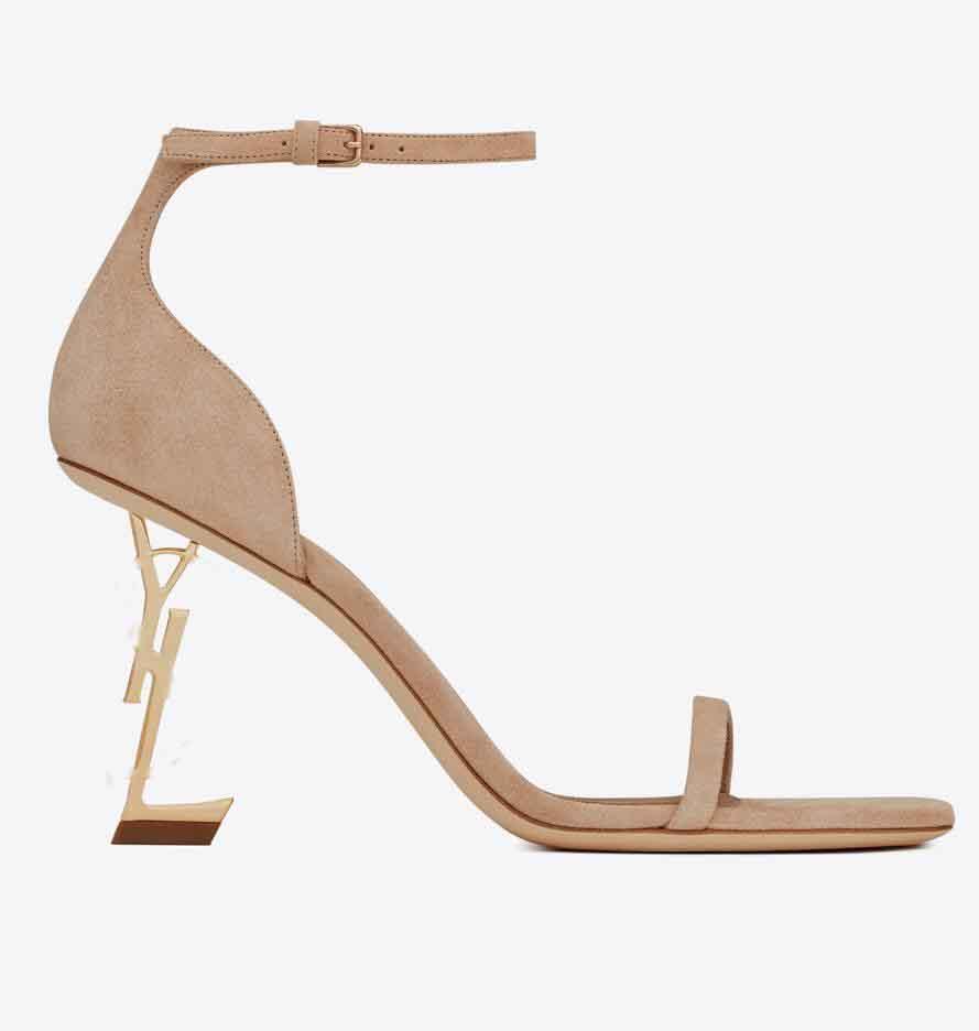 

Fashion Classics Women shoes heels Sandals Black Beach rubber bottom Dress Shoe Alphabet Luxurys lady Opyum Sandal Leather High heel lides White Gold Wedding Shoe