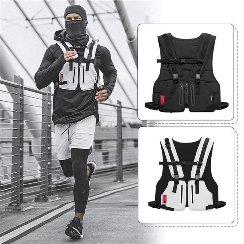 

New Streetwear Tactical Vest Men Hip Hop Street Style Chest Rig Phone Bag Fashion Men Streetwear Kanye Waistcoat Male147a, Multi