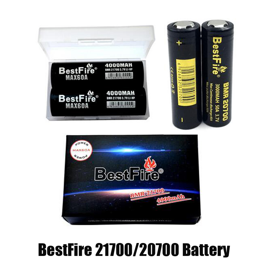 

100% Original BestFire BMR 21700 Battery 4000mAh 60A 20700 3000mAh 50A Rechargeable Lithium Batteries for E-cigs Vape Mod Box BMR21700 BMR20700