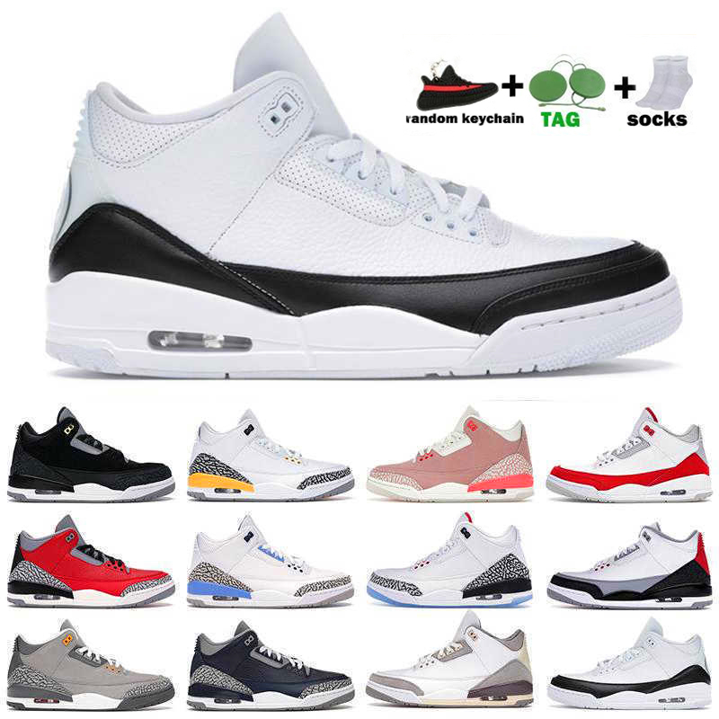 

Genuine leather suede jumpman 3 3S basketball shoes for men women designer jorden 3s basketball sneaker white cement luxury j3 outdoor platform sports trainers, Color 1