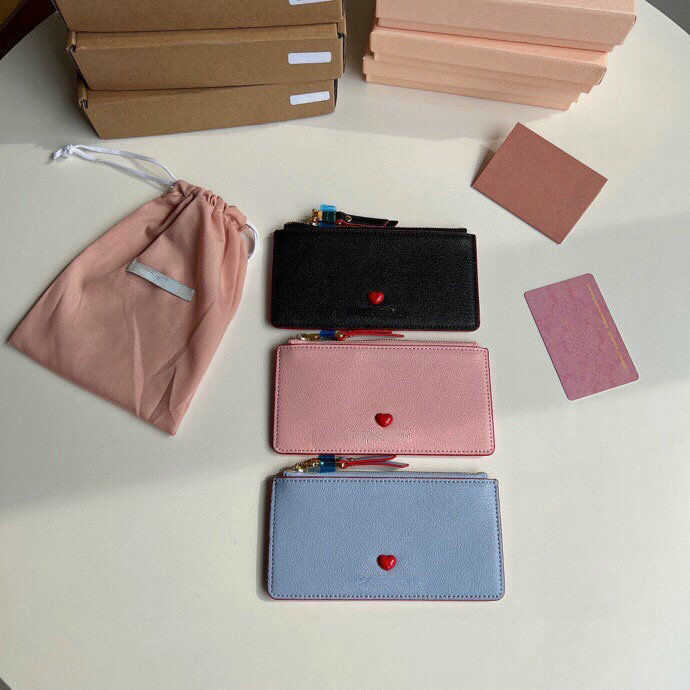 

Women's Luxury Designer Card Pack Bags Women Wallet Brand 2023 New Fashion Texture Leather Multifunctional Purse Gift Box Packing Factory Direct Sales, Peach