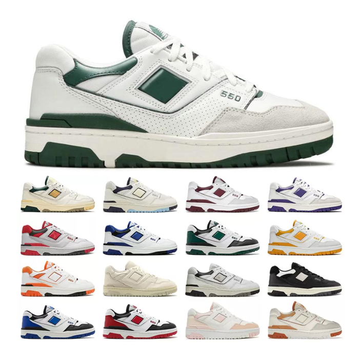 

Mens Women 550 Casual Shoes Designer Sneakers White Black Green Cream UNC Syracuse Rich Paul Burgundy Court Purple Trainer 36-45