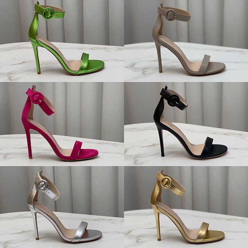 

2023 Classics Women Shoes High Heels Sandals 10.5CM Fashion Beach Thick Bottom Dress Shoe Alphabet Lady Sandal Leather Size 34-42, Colour 8