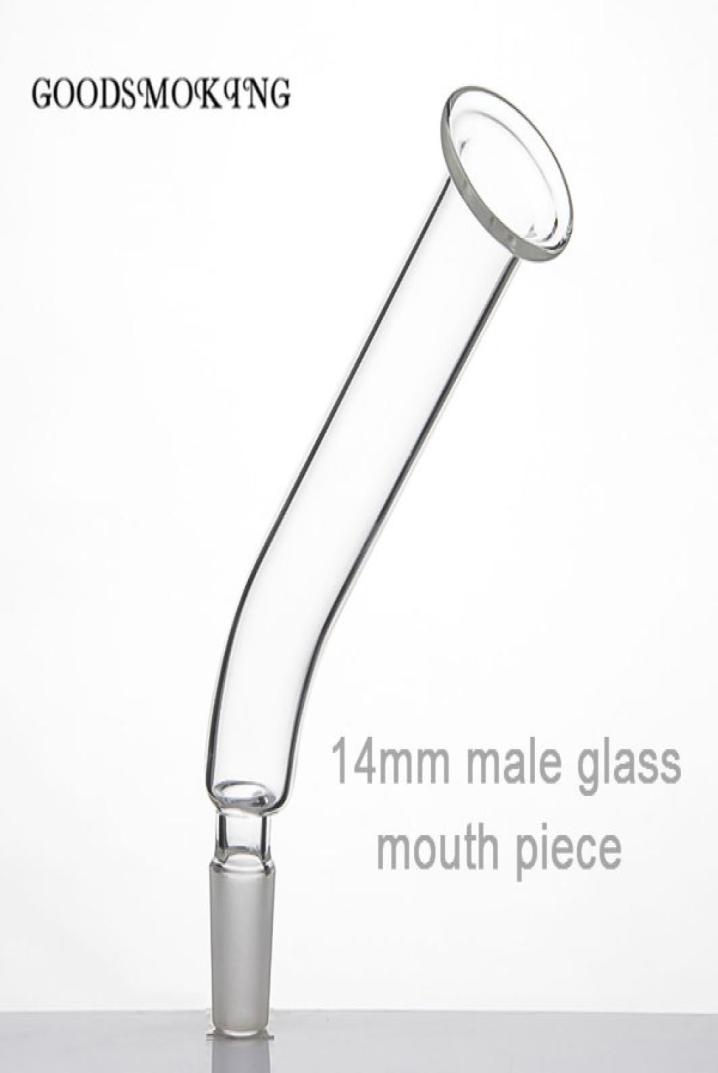

New 55 inch High Borosilicate Glass Mouth Piece 14mm Male Connecter Glass Accessary for Glass Bongs Water Pipe8888142