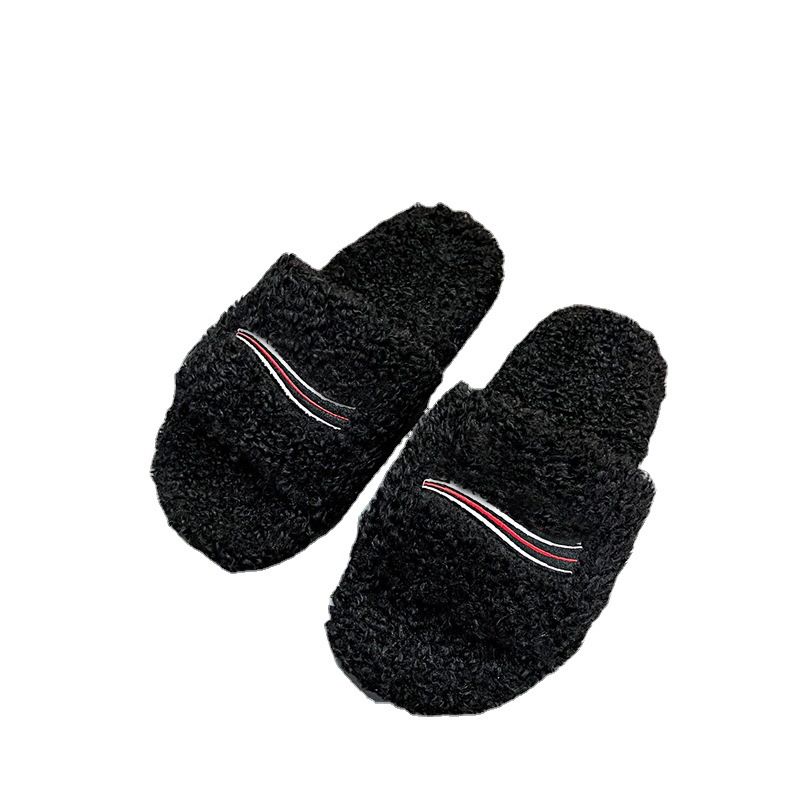 

Balencigas Balencaigaity Winter Woman Wool Slipper Designer Fashion Letter Furry Slides Sandal Warm Indoor Luxurious Plush Shoes Wi, 2#