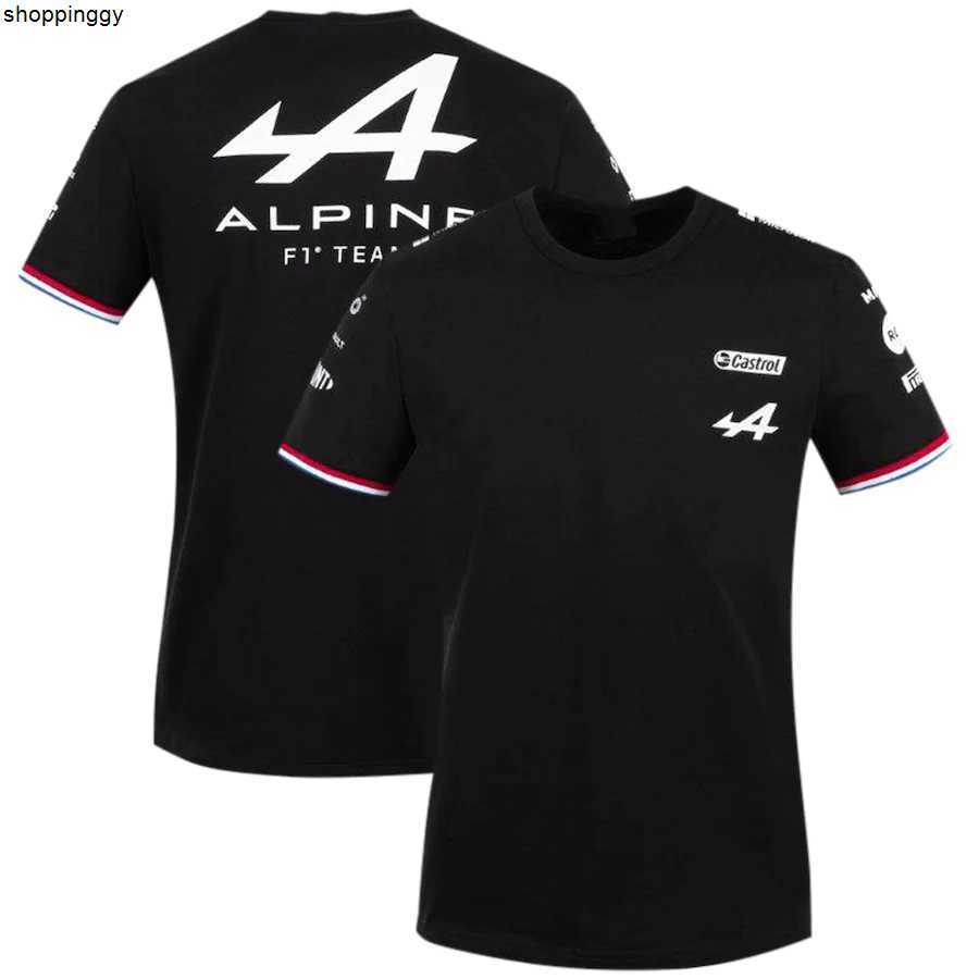 

T-shirts Summer Outdoormen's F1 Racing Tshirt for Alpine Team Blue Sleeve Printing Loose Breathable Sport Top, F1-5206
