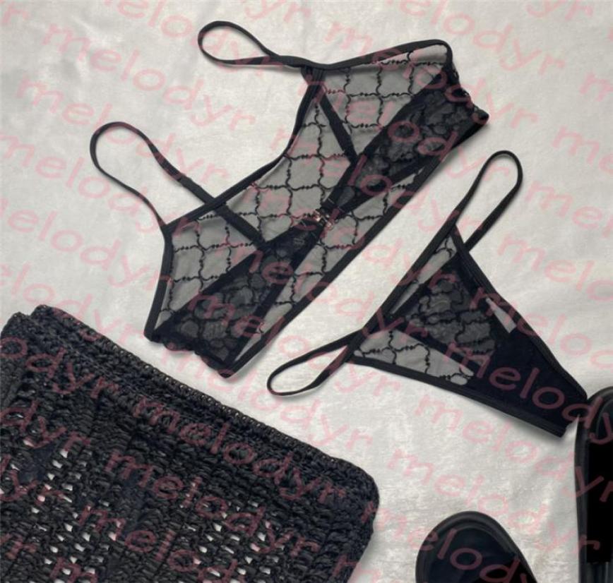 

Women Sexy Lace Lingerie Embroidery Letter Thong Underwear Home Textile Push Up Bras Set Breathable Intimates5717021, Black