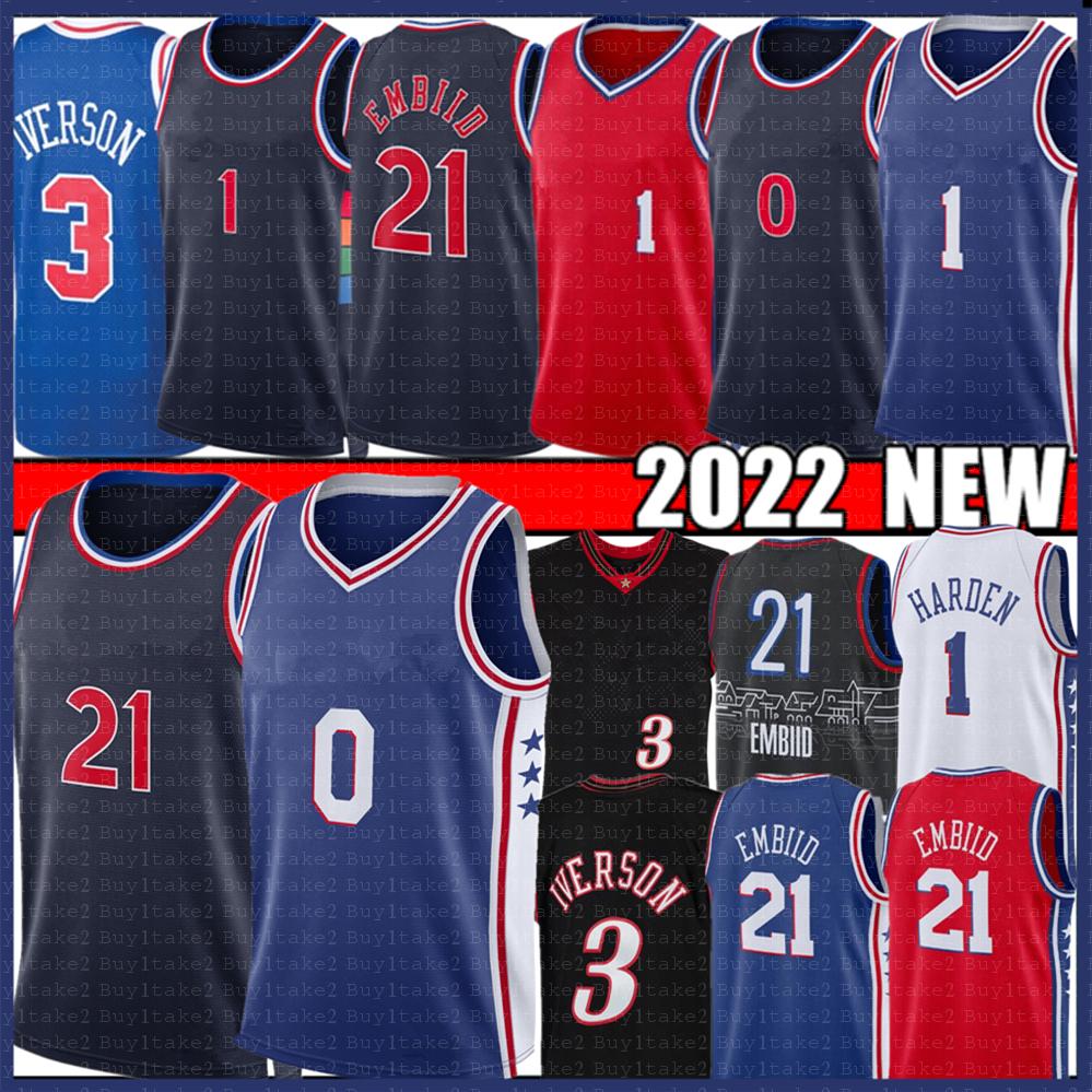 

jersey philadelphia''76ers''Joel 21 Embiid James 1 Harden 2022 City Basketball Jersey Tyrese 0 Maxey Allen 3 Iverson 76e, Mens