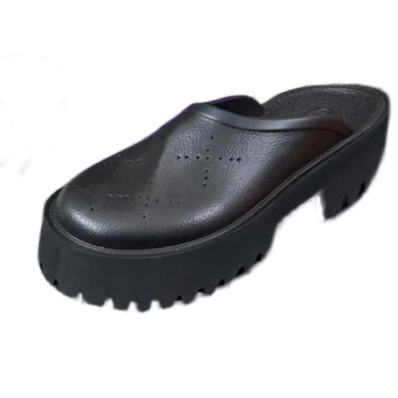 

Fashion Beach slippers fashion Thick bottom designer Women Shoes Cartoon Alphabet lady Platform Sandals Leather Heels letter Slides slippers for womens sandals, White[2.5cm]