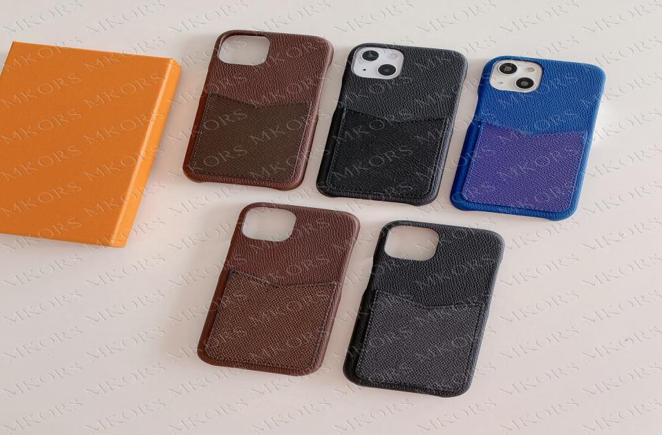 

Official Designer Card Holder Mobile Phone Cases for iPhone 13 13pro 12 Pro 12pro 11 Pro X XS Max XR 8 8plus 7 7plus 6 6s Plus Lea3592799, #1 brown flower