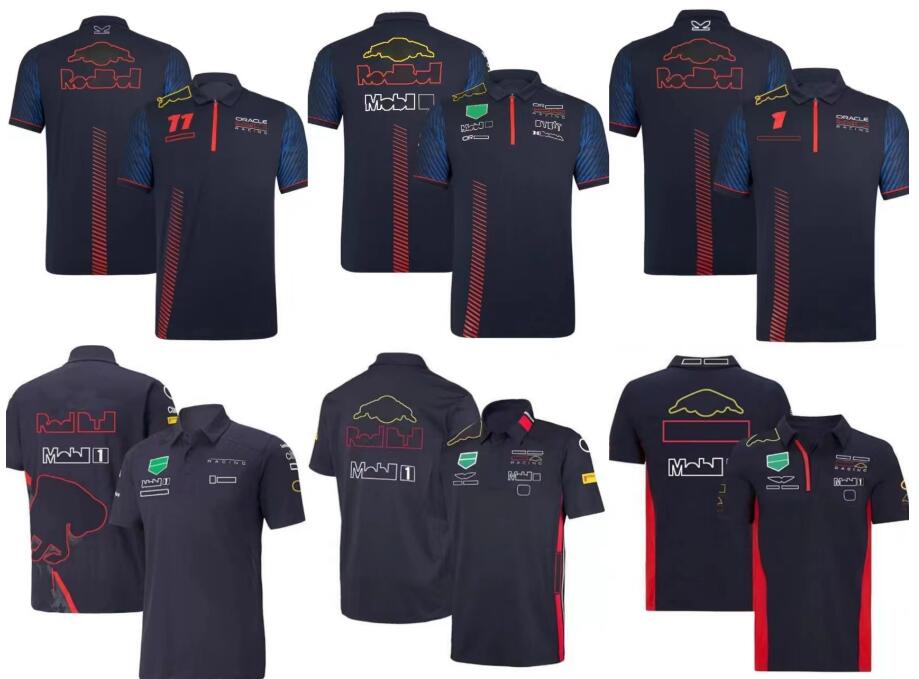 

F1 racing polo suit 2023 summer team lapel T-shirt same style customization
