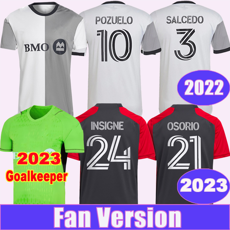 

2022 23 Toronto FC Mens Soccer Jerseys SALCEDO POZUELO OSORIO BRADLEY Home Away White Goalkeeper Green Football Shirt Adult Short Sleeve, Smy13190 2023 gk ml patch