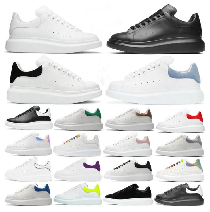 

2023 Designers oversized sneaker Casual Shoes Men Women Leather Lace Up mc queen Sneakers Luxury White Black Velvet Suede Trainers Jogging Walking alexander queens, 13