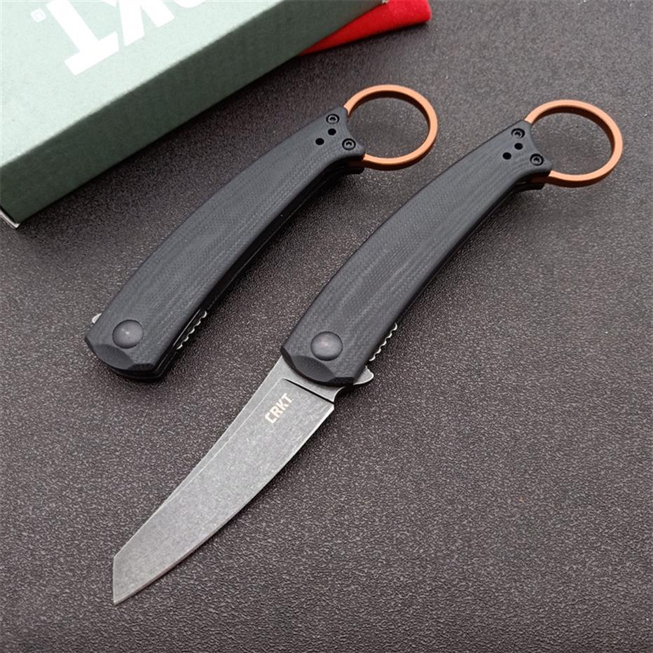 

CRKT 7150 Ibi Flipper Folding Knife 2 70 Stonewash Blade G10 Handles Pocket Knives Rescue Utility EDC Tools274C