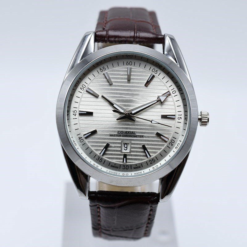 

Men watches fashion leisure luxury quartz watch man steel band watches brand male clock Design Military Wristwatches, Silver black