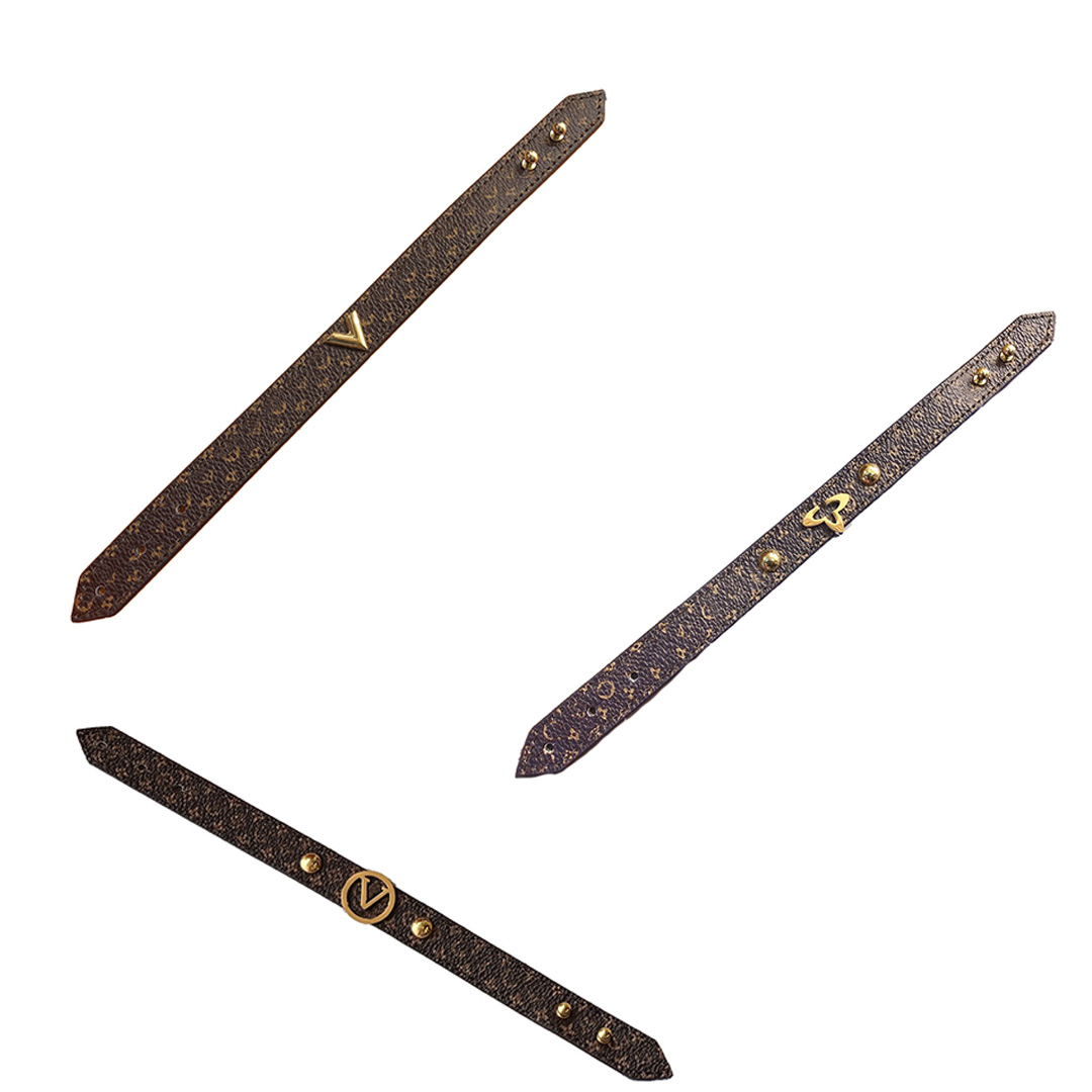 

Stamp Leather Bangle Designers Mens bracelet Designer Jewelry Bracelet European Brand 18K Gold-plated Love Letter Family Gifts Bracele