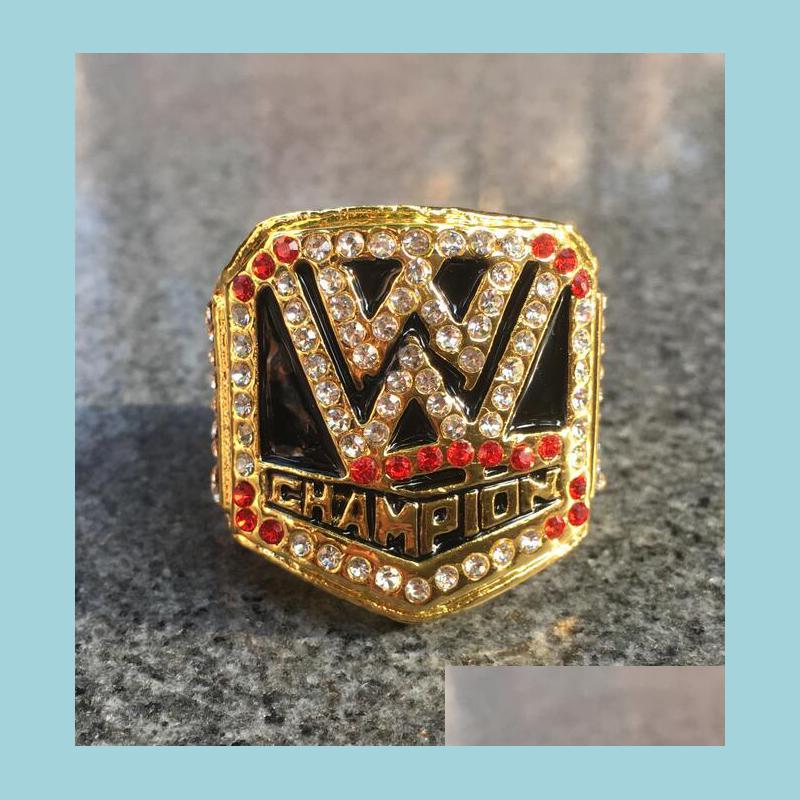 

Cluster Rings Wrestling Federation Hall Of Fame Championship Ring With Wooden Display Box Souvenir Men Fan Gift Wholesale Drop Deliv Dhhiv