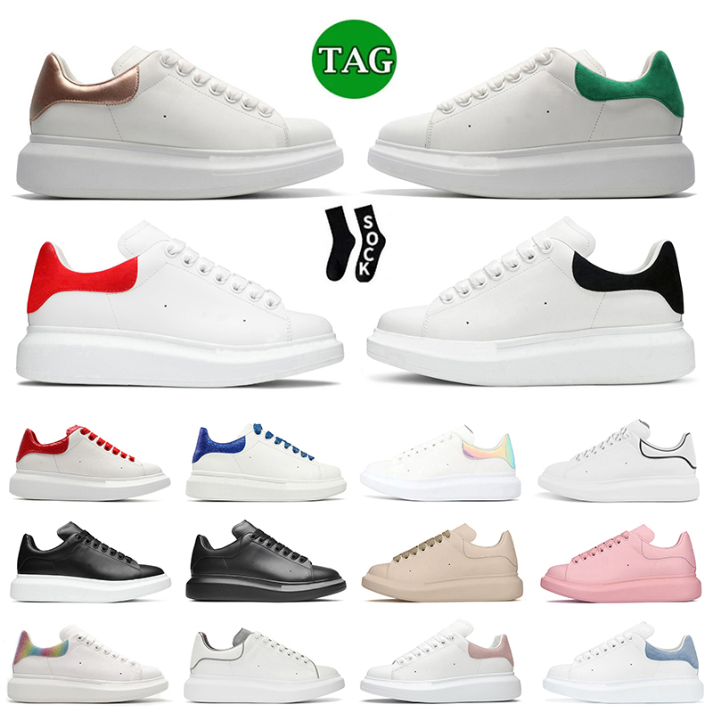 

2023 sneakers mc mcqueens designer shoes men women oversized leather velvet platform luxury loafers boot triple s black white retros bottoms trainers, D33 36-40