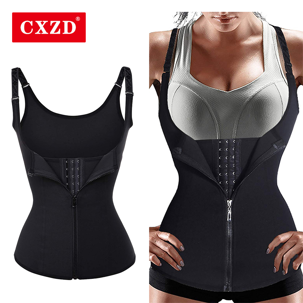 Womens Shapers CXZD Women Waist Trainer Push Up Vest Tummy Belly Girdle Body Shaper Cincher Corset Zipper Plus Size S4XL Shaperwear 230327