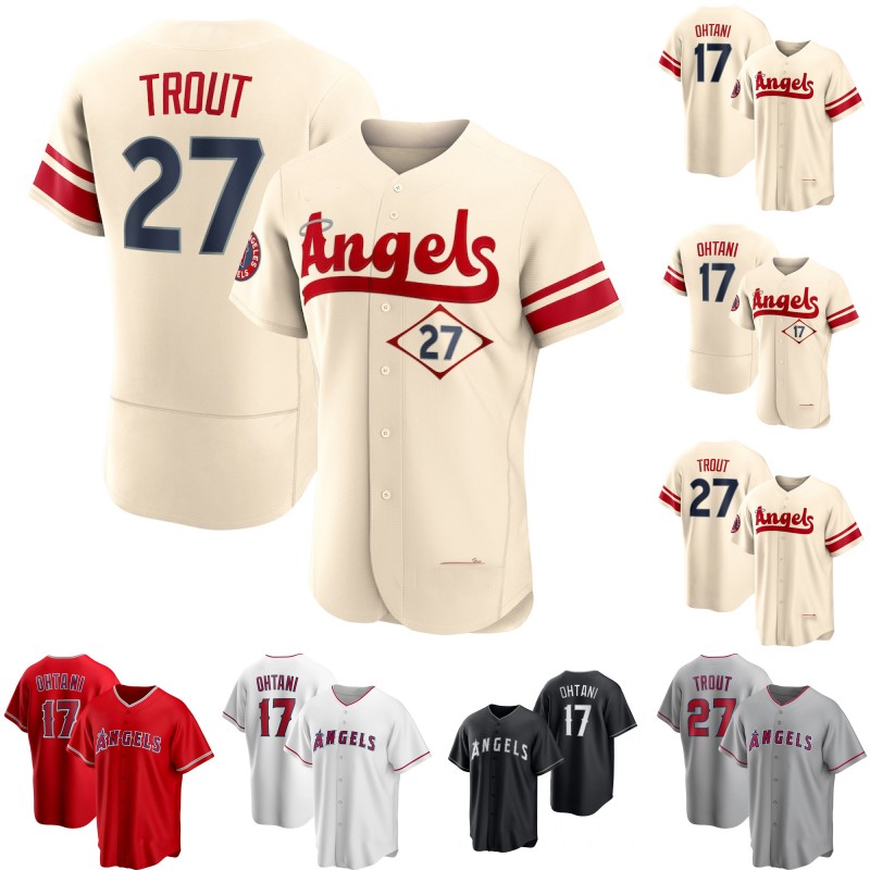 

LA 27 Mike Trout Angel Jersey Shohei Ohtani Hunter Renfroe Taylor Ward Brett Phillips Jared Walsh Anthony Rendon Luis Rengifo Max Stassi Matt Thaiss David Fletcher, Mens cool bae white