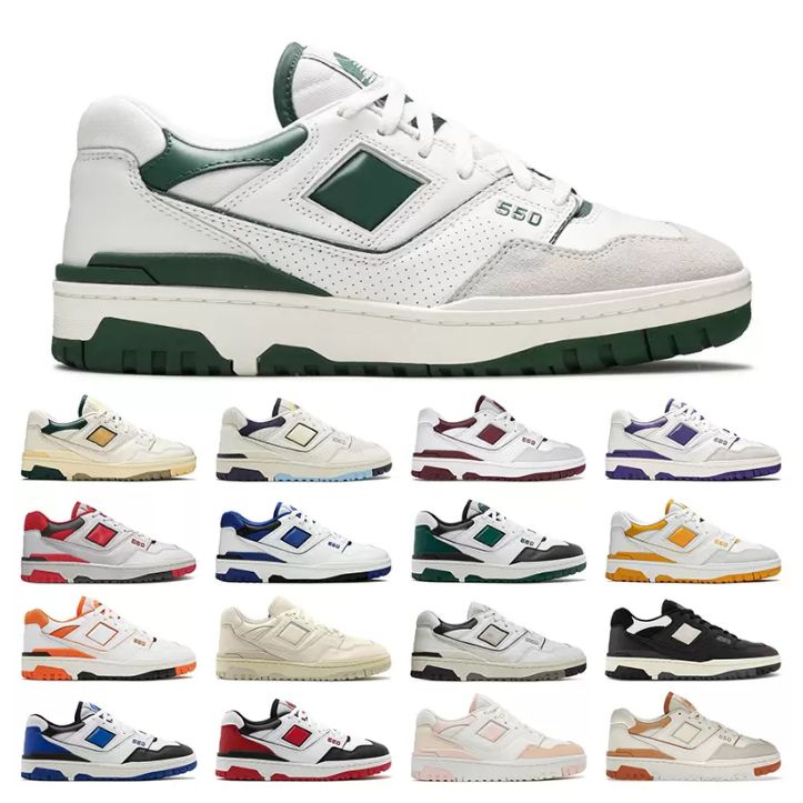 

Women Men 550 Casual Shoes Designer Sneakers White Black Green Cream UNC Syracuse Rich Paul Burgundy Court Purple Mens sport Trainer 36-46