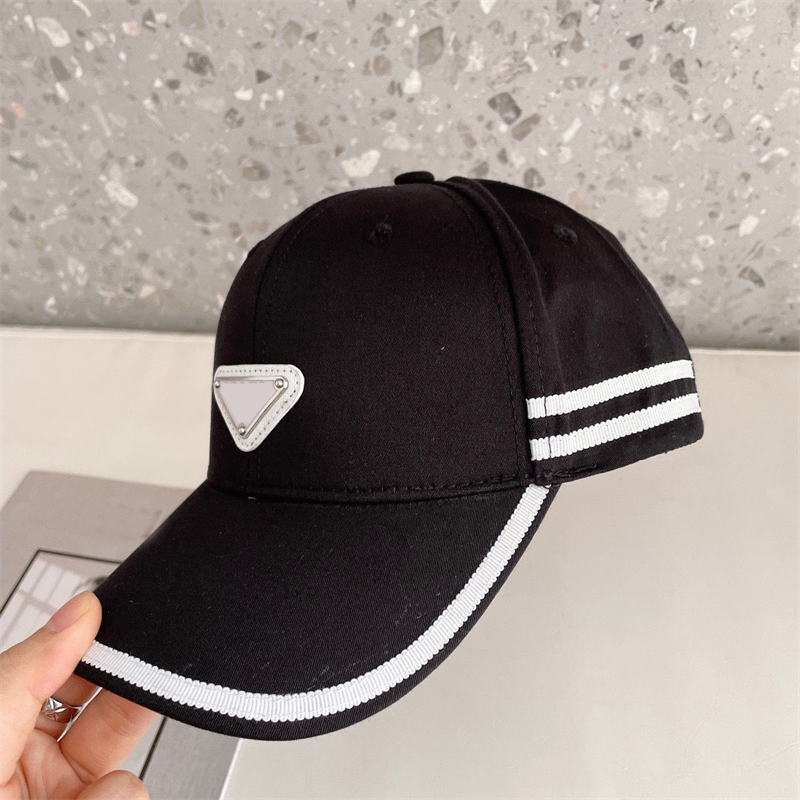

Fashion Sports Casual Baseball Hats Designer Brand Men Women Adjustable Casquette Triangle Stereoscopic Leather Label Shade Hat Ball Caps, Black