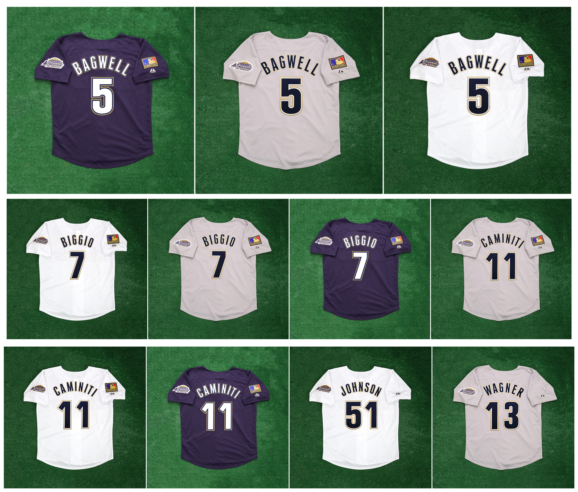 

Astros Craig Biggio Throwback Baseball Jersey Houston 1994 Jeff Bagwell Ken Caminiti Billy Wagner Randy Johnson White Blue Grey Size S-5XL, As pic