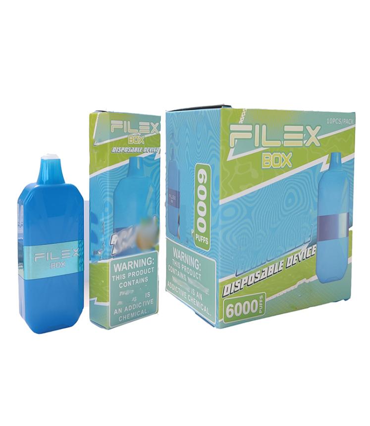 

6000 Puffs 6000 Disposable Vape Filex Box 15ml Prefilled Pods Device 550mah Rechargeable Battery5781893