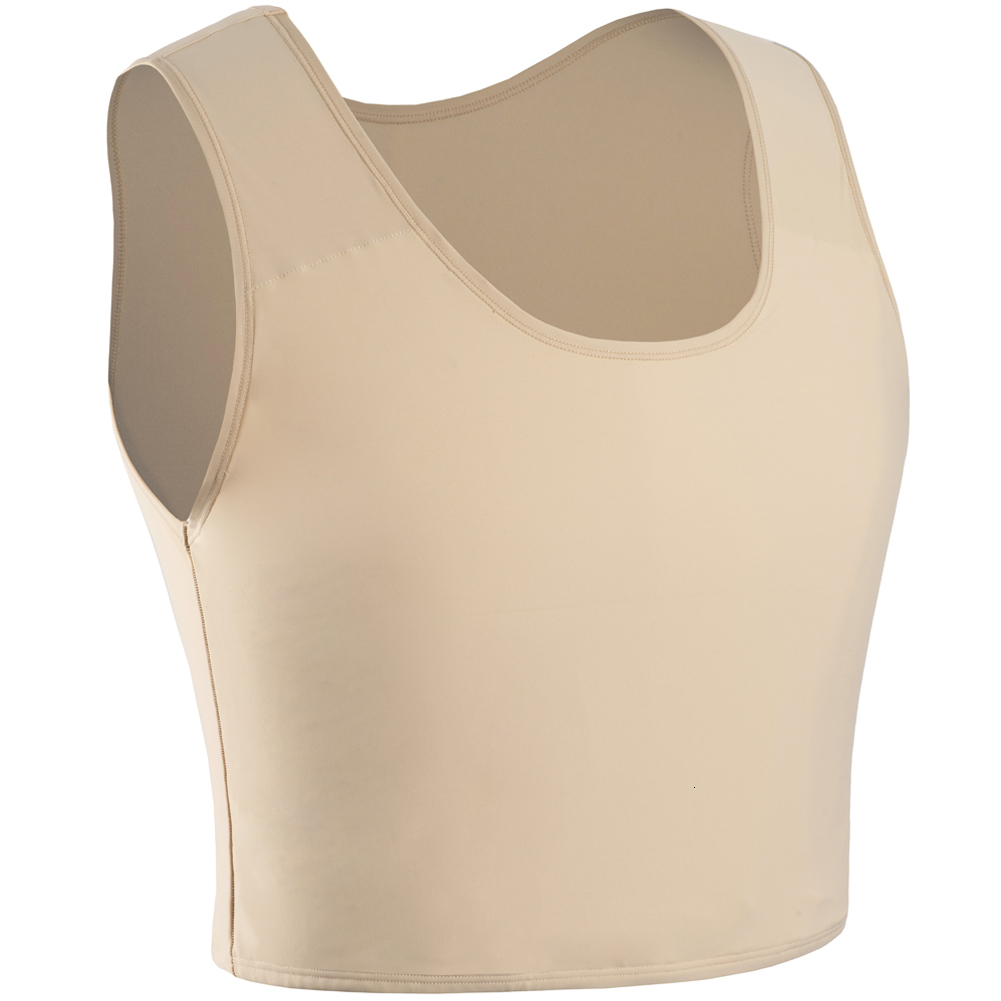 

Women's Shapers XUJI Transgender Tomboy FTM Breathable Half Chest Binder 23327, Amv06-b