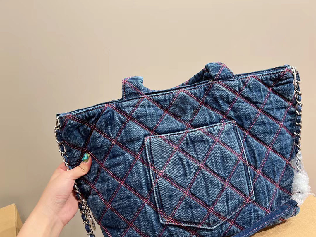 

channel bag cowboy beach bag designers bags CC tote 22A quality bag clutch cross body bag women handbag ladies Evening designer composite lady shoulder tote, Blue