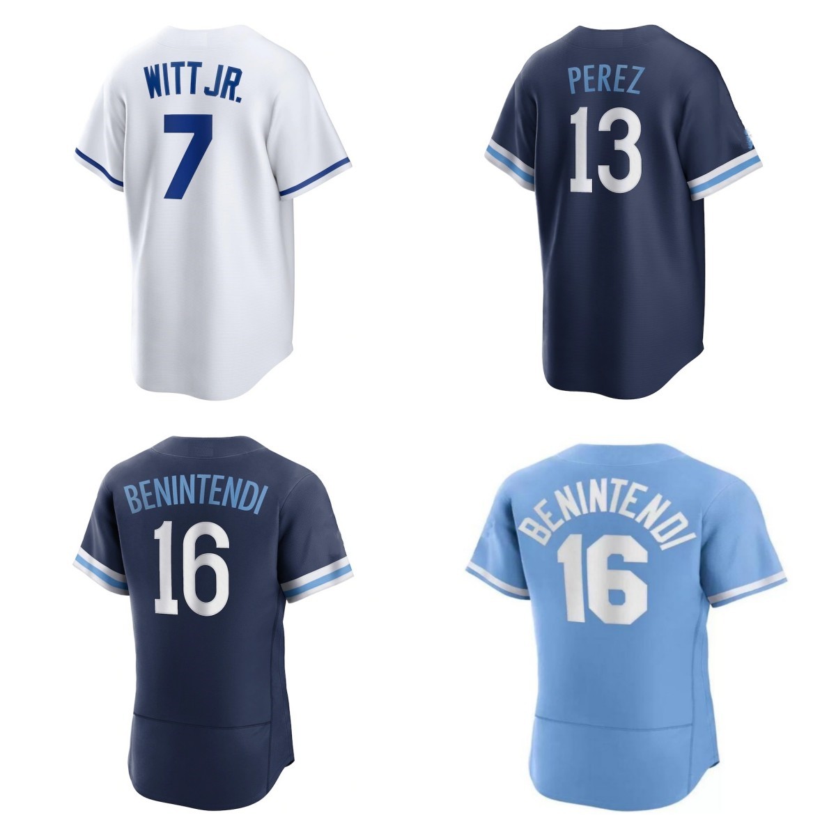 

2023 Custom baseball jerseys Bobby Witt Jr. Jersey Patrick Mahomes George Brett Salvador Perez MJ Melendez Whit Merrifield Royals Andrew