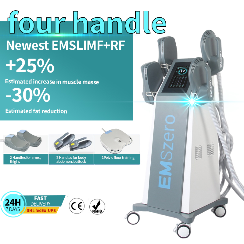 

2023 beauty salon DLS-EMSlim neo rf machine 14 Tesla hi-emt machine Emszero 6000W with 4 RF handles and pelvic stimulation pad options