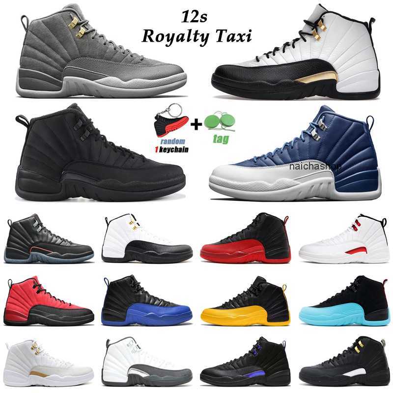 

Top Quality 12s Royalty Taxi Basketball Shoes 12 Utility Twist Reverse Flu Game Dark Concord Playoffs Wolf Grey Gym Red FIBA mens trainers sport jo