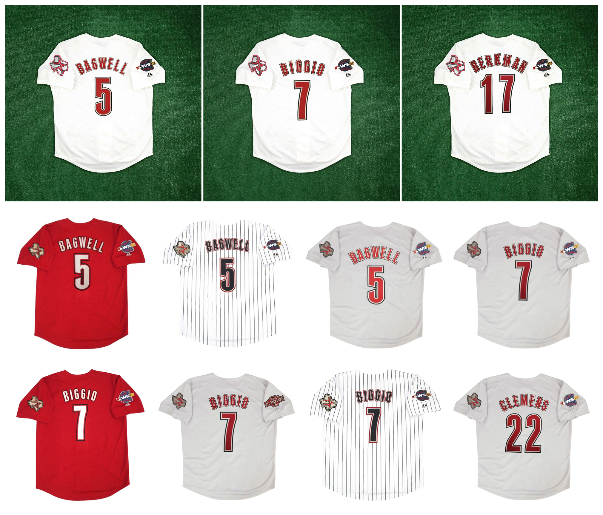 

Astros Craig Biggio Baseball Jersey Houston 2005 World Series Jeff Bagwell Carlos Beltran Lance Berkman Roy Oswalt Roger Clemens Jeff Kent Andy Pettitte Size S-5XL, As pic