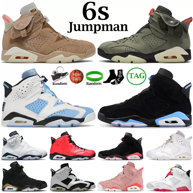 

Jumpman 6 Basketball Shoes for men women 6s Toro Red Oreo Midnight Navy UNC Cool Grey Georgetown Infrared white University Blue trainers outdoor sports sneakers 36-47