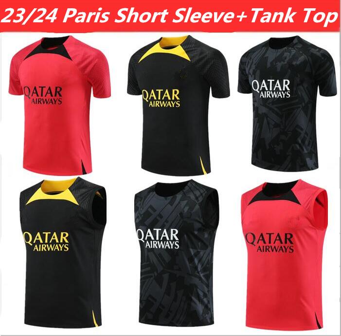 

23/24 PSGS Sportswear 23/24 MBAPPE NEYMAR JR Sportswear Men's Training Shirt Short Sleeve Tank Top Soccer Shirt Uniform chandal Adult Sweatshirt, Grey