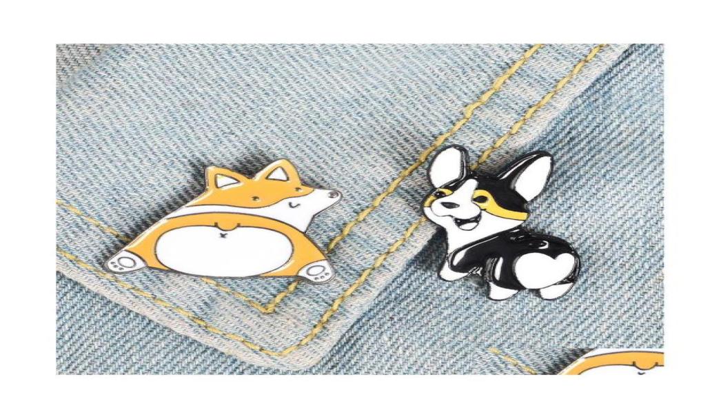 

Pins Brooches Corgi Butt Enamel Pins Sweety Cute Dogs Badge Brooch Bag Clothes Lapel Pin Cartoon Animal Jewelry Gift For Fans Kids8274048