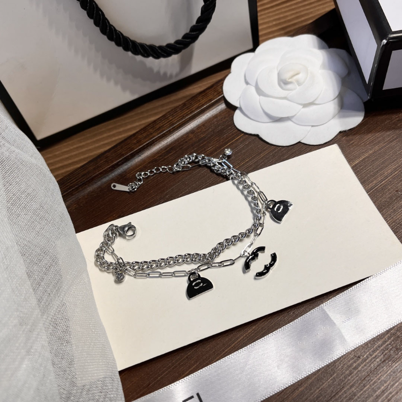 

Luxury 925 Silver Chains Bracelet Romantic Girl Pendant Bracelet Charm Jewelry Bag Bracelet Love Gift Spring ornament With Box L106