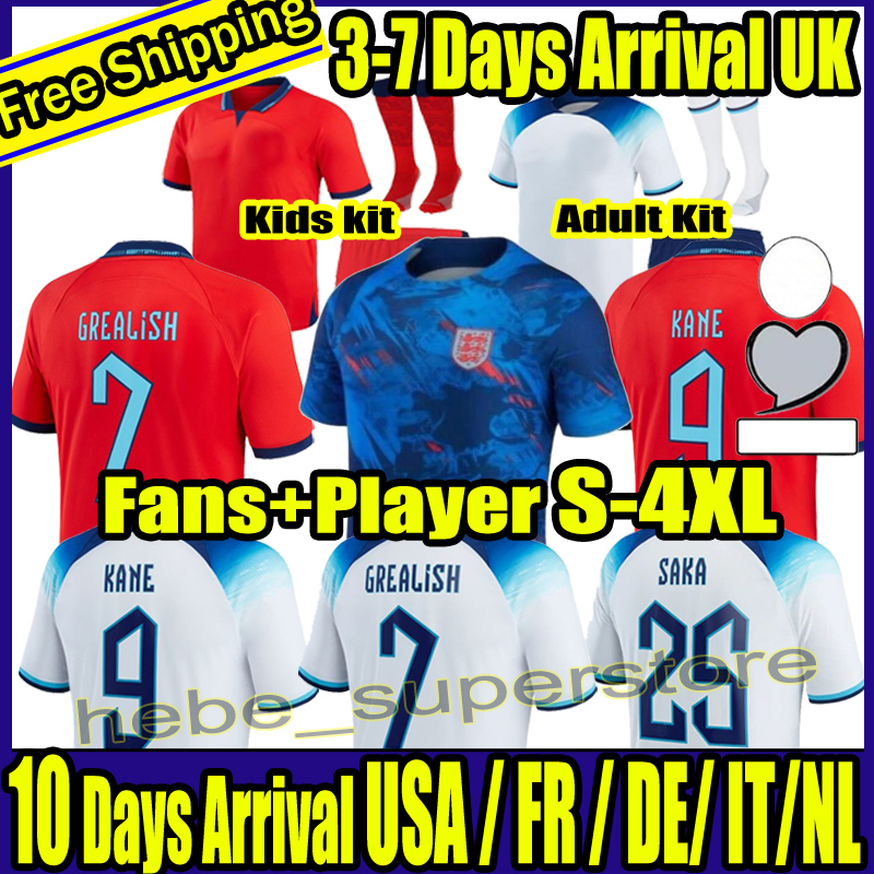 

S-4XL 2022 Soccer Jersey world cup KANE RASHFORD SANCHO GREALISH 2023 STERLING MOUNT SAKA COADY EnGLAnds National Team Football Shirts Men and Kids Kit 22 23, Home