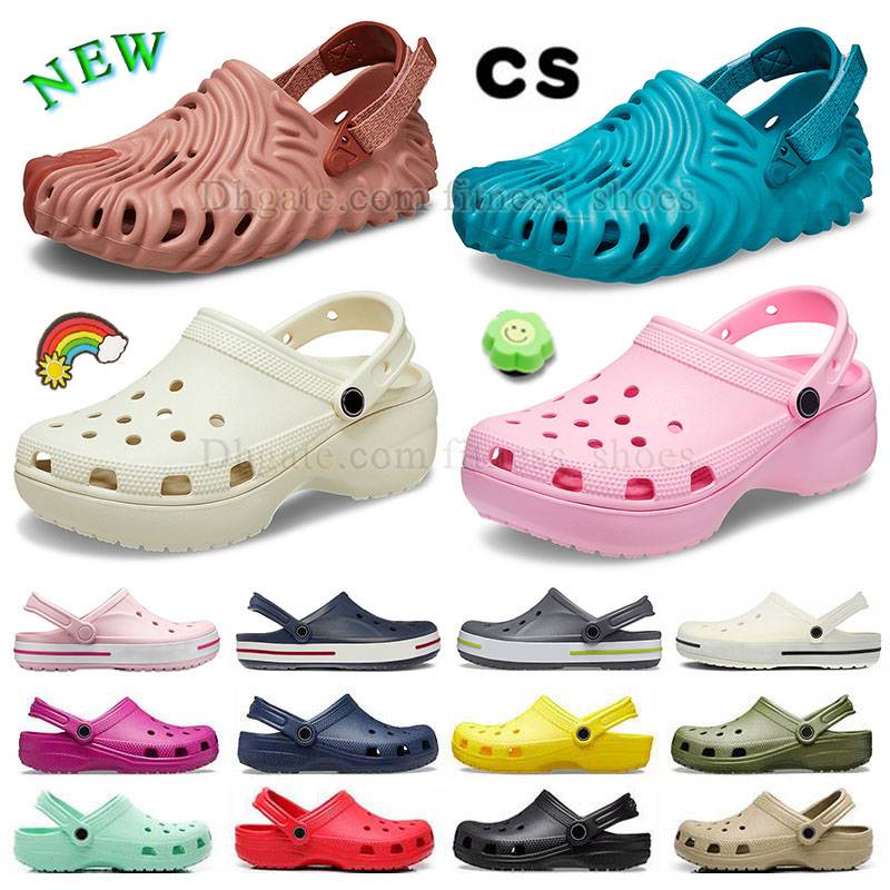 

Croc Salehe Bembury platform sandals famous designer womens mens summer beach shoes clog croos slipper slides triple black white pink light blue sandles with charms, A08 platform m4-m7 women