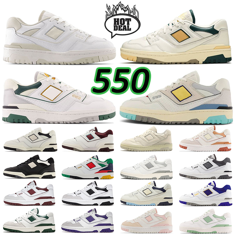 

New 550 Shoes running Shoes Men Sneakers White Green Silver Birch Black Grey Pink Red UNC Panda Auralee Varsity Gold Orange Shadow Mens Womens Outdoor Sports Trainers, Au lait