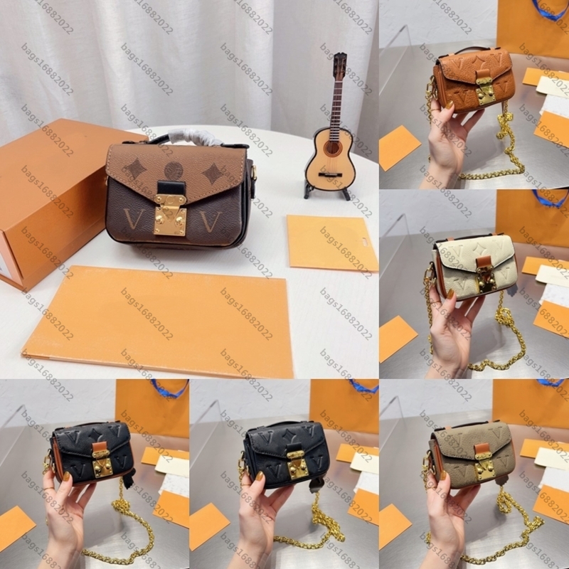 

Multicolor Micro Metis Chain Shoulder Bag Designer Womens Metis Mini Handbag Iconic clasp CrossBody Flap Monograms louise viuton vutton satchel wallet tote bags, Add box
