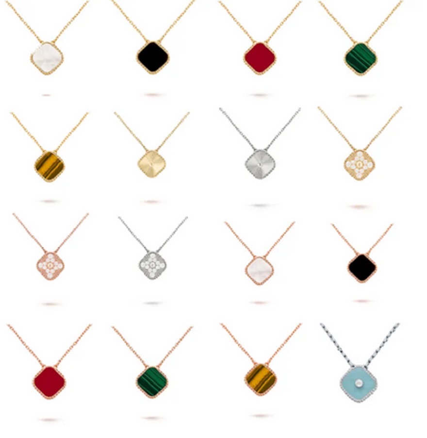 

Four Leaf Clover Necklace Designer Jewelry Set Pendant Necklaces Bracelet Stud Earring Gold Silver Mother of Pearl Green Flower Necklace Link Chain Womens
